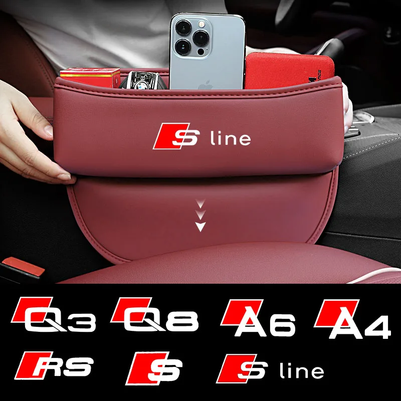 

Leather Car Seat Gap Organizer Bag Crevice Storage Box For Audi A1 A2 A3 A4 A5 A6 A7 A8 Q1 Q2 Q3 Q4 Q5 Q6 Q7 Q8 TT RS3 S5 B8 RS6