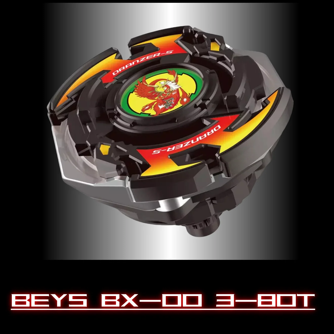 GENUINE BEYS BX-00 Battle X Dranzer Spiral 3-80T Black Ver.in العبوة الأصلية