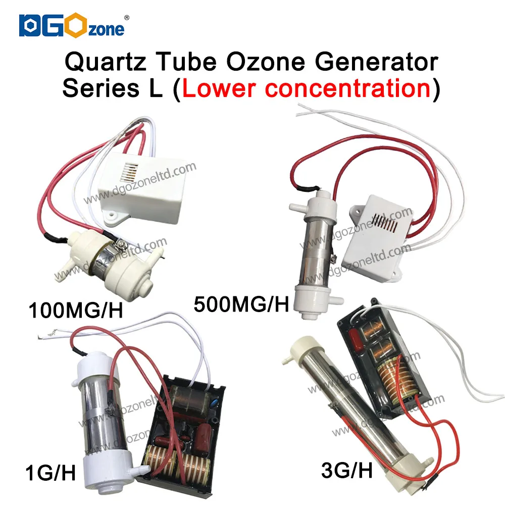 3G Ozone Generators for Air and Water Purifying Ozon Glass /Quartz Tube Ozonizer O3 Water Cell 110V/220V KHT-3GQA1/A2