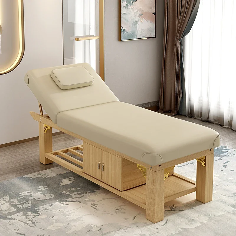 Wooden Placement Speciality Massage Table Modern Lounge Beauty Tattoo Massage Bed Adjust Comfort Camilla Masaje Beauty Furniture