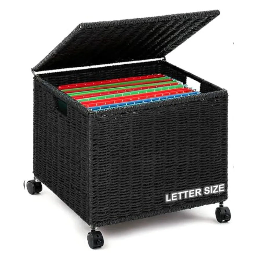 

Декоративный органайзер для документов из морской травы и ротанга, ручной работы, для форматов Letter и Legal, подвесная корзина с крышкой