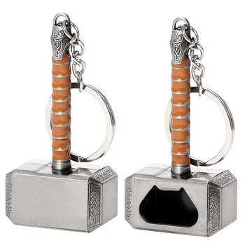 Marvel süper kahraman thor'un çekiç bira şişe açacakları film Avengers Thor Odinson açacağı anahtarlık hayranları için hediyeler aksesuarları