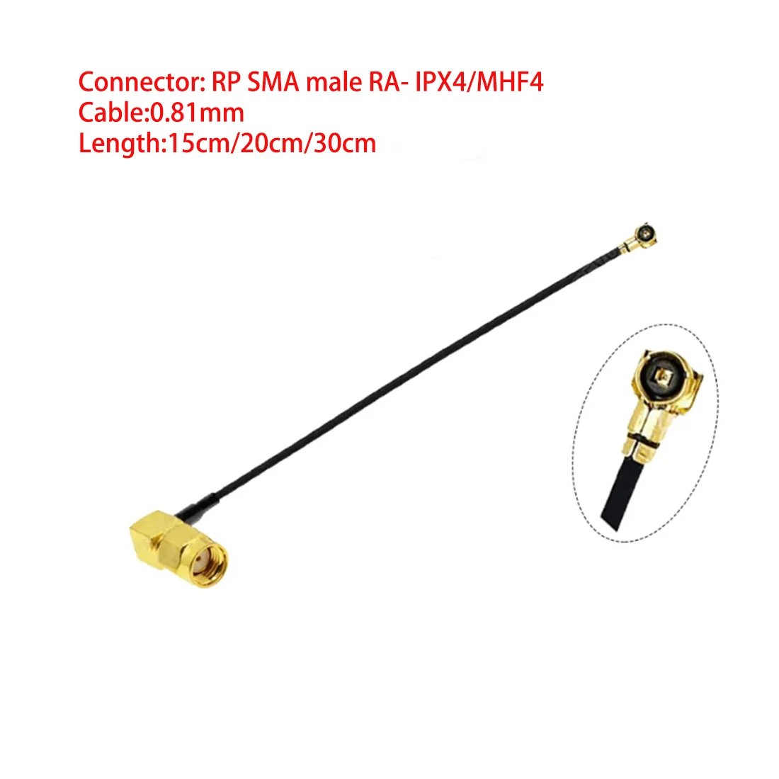 1PC SMA Male/Female/RP Right Angle to U.FL MHF4 Cable 1.13mm 0.81mm 15cm for Wifi Router NEW Wholesale