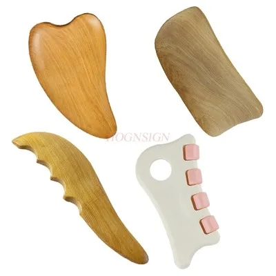 Wooden scraping head scraping board head whole body meridian universal face facial female fish-shaped scraping board