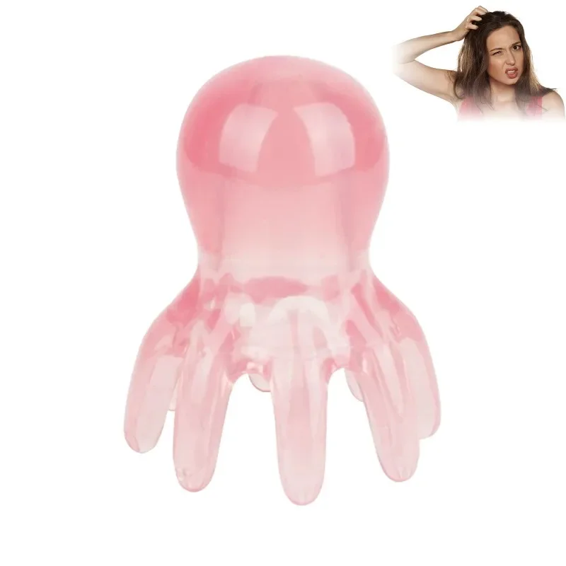 Oktopus-Massagekamm Kopf-Meridian-Schaber Kopfhaut-Massagebürste Akupunktur SPA Gua Sha Massagekamm zur Ermüdungslinderung – Detail 6