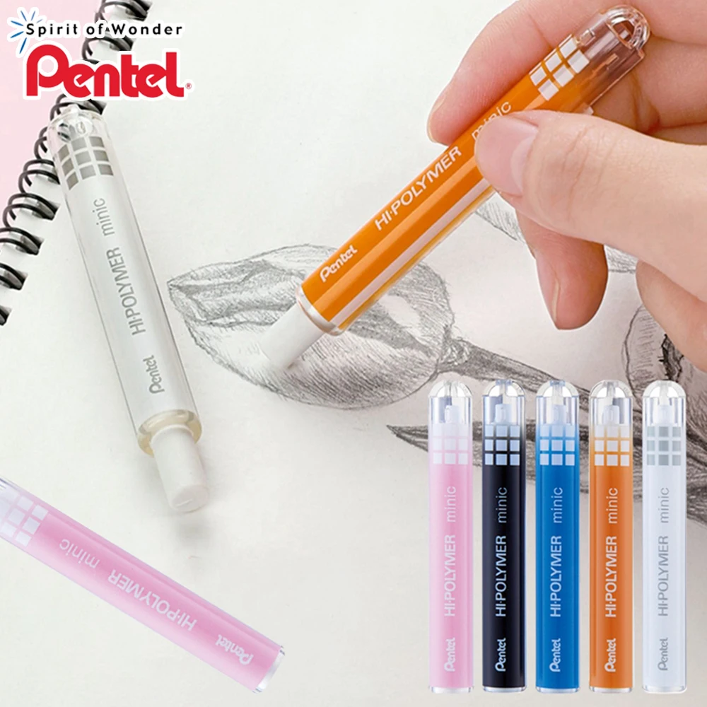 

1pcs Japan Pentel Pencil Eraser ZE82 Mini Pen Style Automatic Retractable Cute Art Eraser Clean Debris Free Creative Stationery