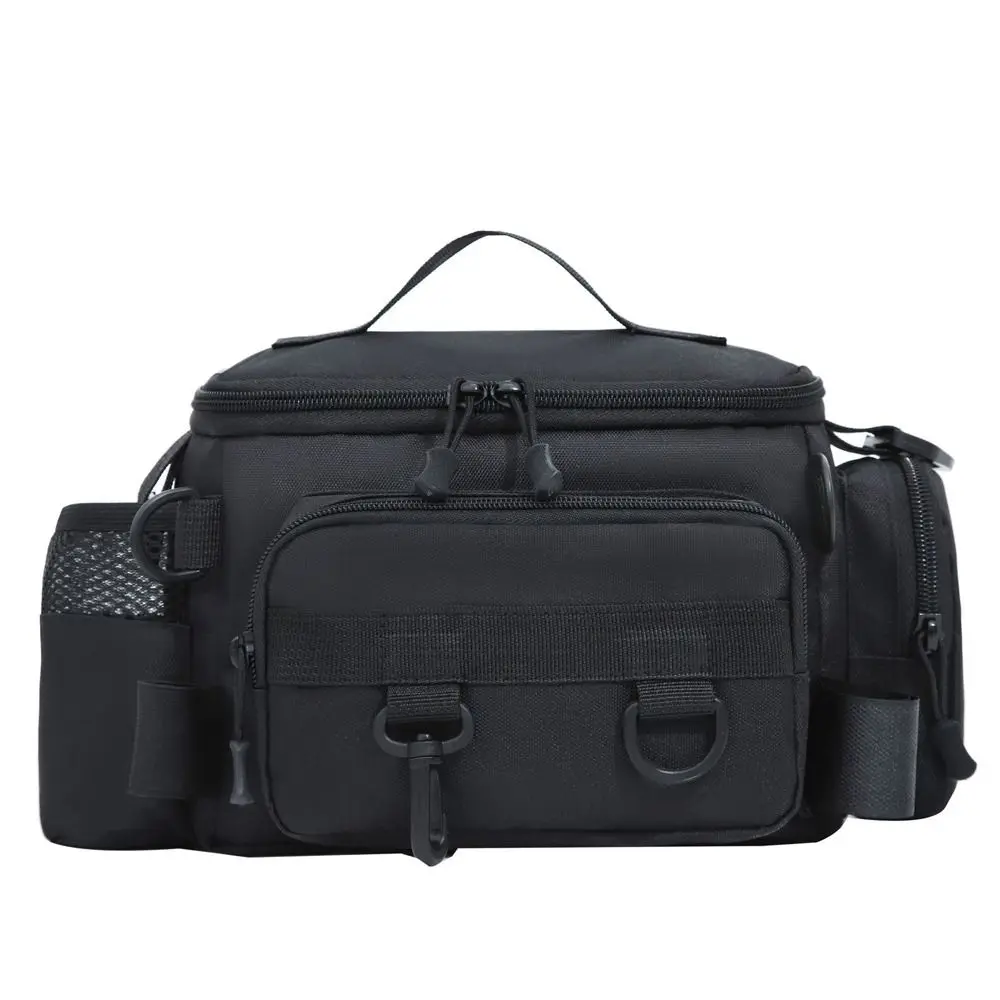 

Waist Fanny Fishing Tackle Bags Waterproof with Rod Holder Fishing Lure Backpack Compact Shoulder Fishing Bags Utility Storage