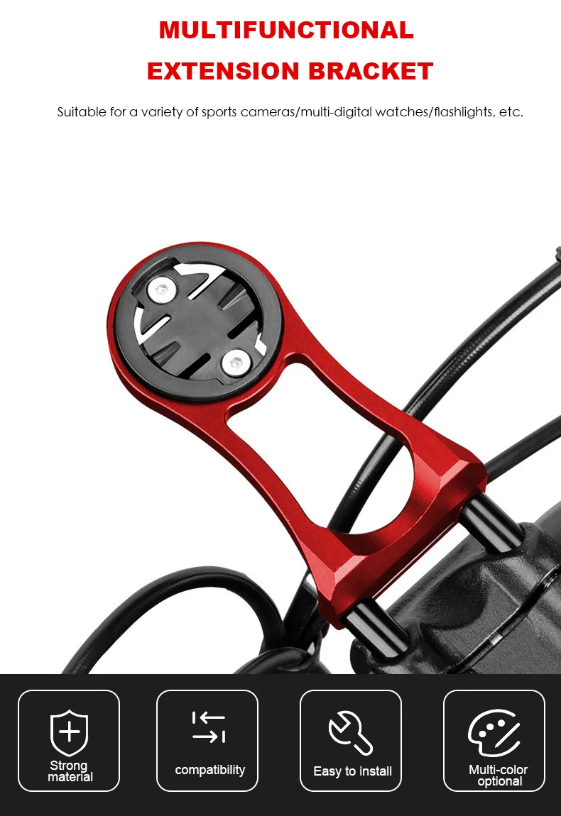 3 In 1 Bicycle Speedometer Stand Aluminium Alloy MTB Bike Handlebar Mount Equipment Cycling Bracket for GARMIN Edge GPS Gopro