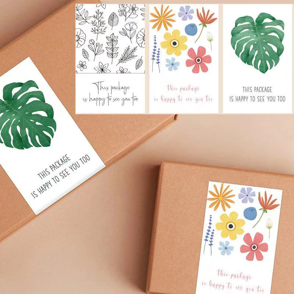 10-50pcs This Package Nice To Meet You Too Stickers Sealing Label Thank You Small Business Handmade Gift Commodity Decor Sticker