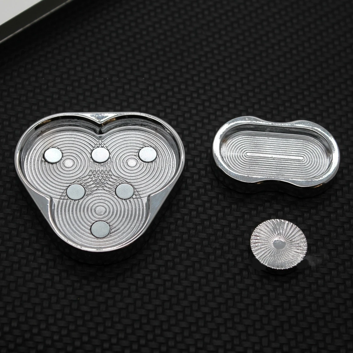 Driehoek Fidget Slider Volwassen EDC Metalen Fidget Speelgoed ADHD Hand Spinner Magnetische Push Slider Angst Stress Volwassen Geschenken