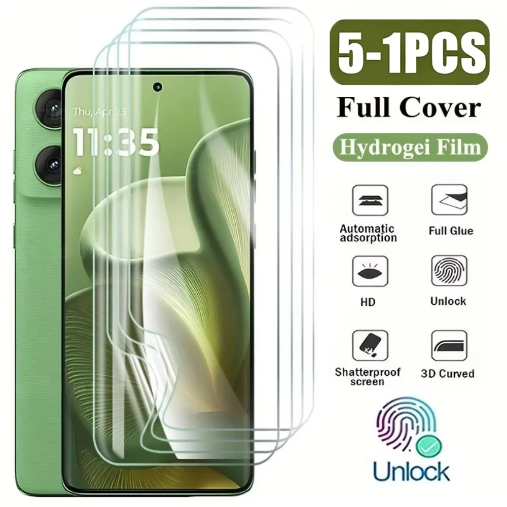 

1-5PCS Full Cover HD Hydrogel Film For Motorola Moto G86 G85 G84 G75 G64 G56 G55 Screen Protector For Motorola Edge 70 Fusion 5G
