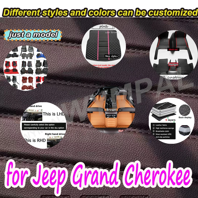 

Автомобильный коврик LUXURY для Jeep Grand Cherokee WK 2005 ~ 2010, прочный кожаный коврик