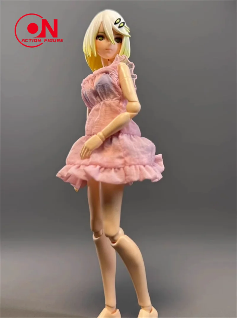 Modelo de Vestido de Festa com Alças de Renda para Soldado Feminino 1/12, Compatível com Figuras de Ação de 6'' Ob11 Azone Figma Romankey