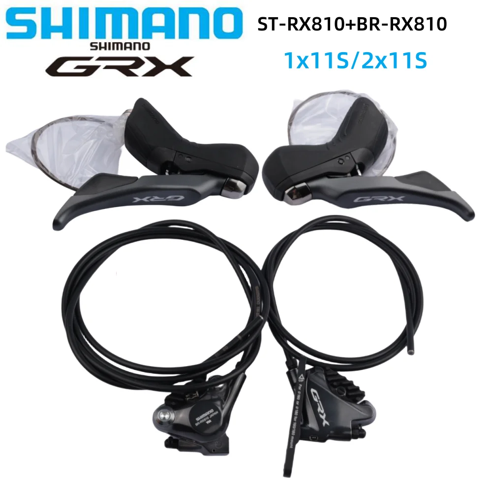SHIMANO GRX BR-RX810 ST-RX810 2x11S/1x11Speed الصحن الهيدروليكي الفرامل التحكم المزدوج رافعة شيفتر مختلط التضاريس الحصى أجزاء الدراجة