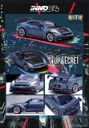 

INNO 1:64 SKYLINE (R35) HONG KONG TOYCAR SALON 2024 TOPSECRET Diecast Model Car