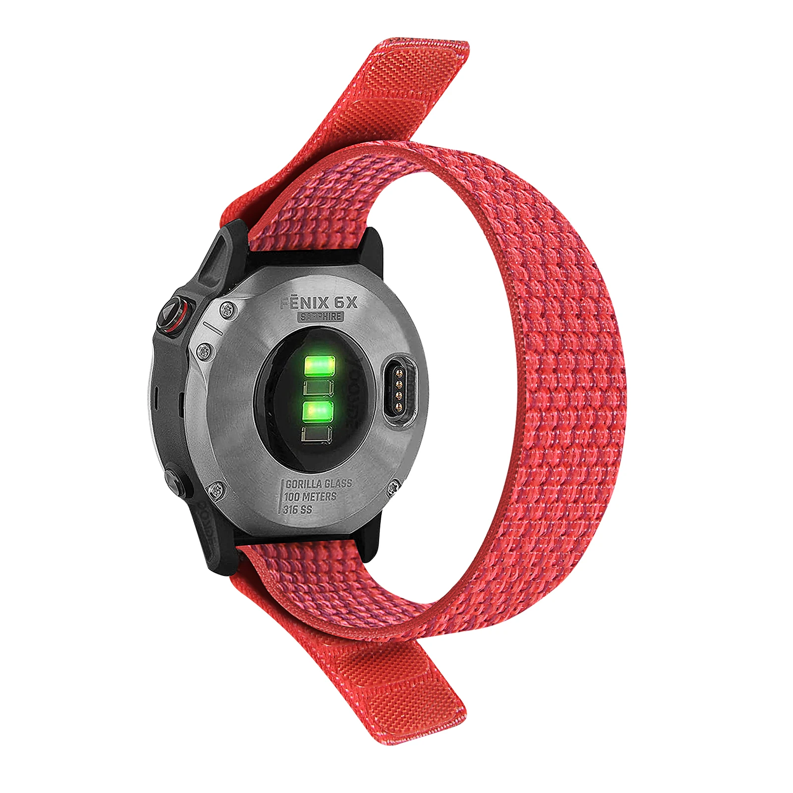 Cinturino in Nylon con gancio e anello da 26/22mm per Garmin Enduro 2 Band Fenix 7 7X 6 6X Pro 5X Plus/Mk2/Epix Gen 2/bracciale elastico Forerunner