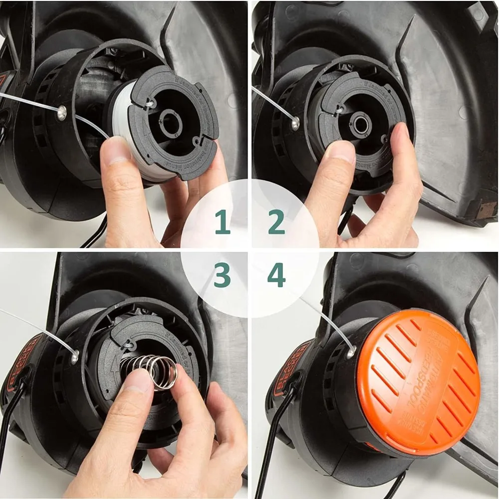 خط بكرة بديل لآلة تشذيب الأعشاب من بلاك اند ديكر - 10 عبوات، 0.065 بوصة، 30 قدمًا للتغذية التلقائية #6