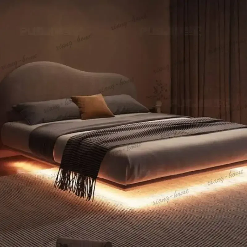 LJY Couples Draping Double Bed Bedroom Stuff Board Household Headboards Bed Frames Mattress Room Letto Contenitore Furnitures