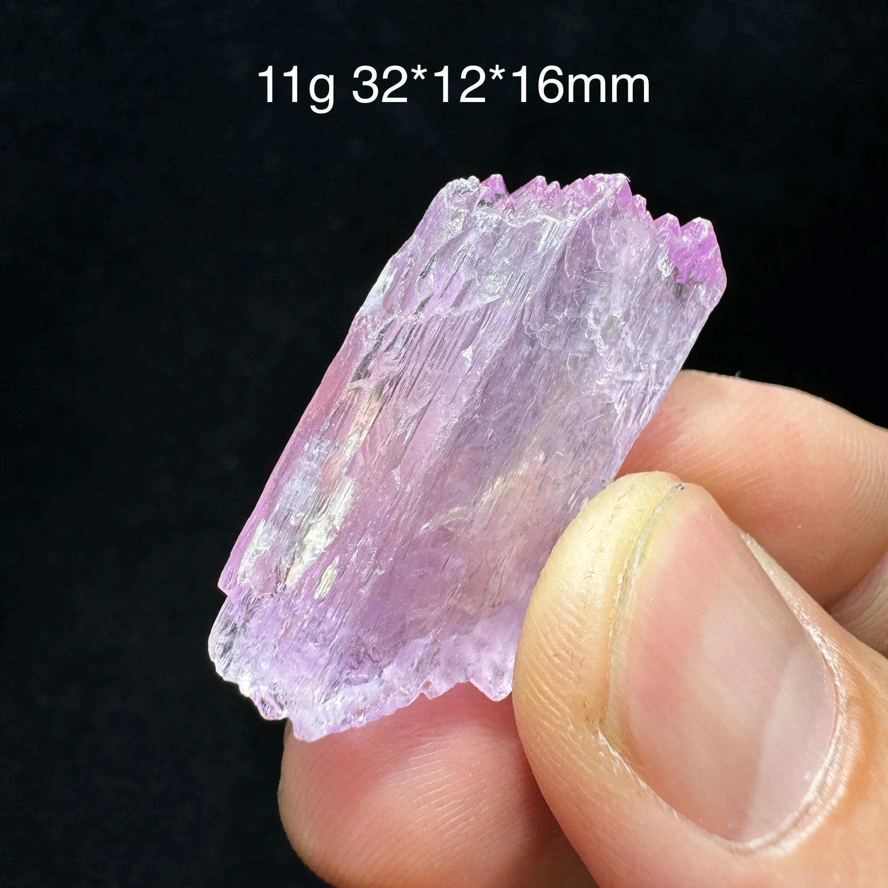 11g Natural Afghanistan Kunzite Lavender Purple Spodumene Point Mineral Specimen Healing Quartz Desk Decor