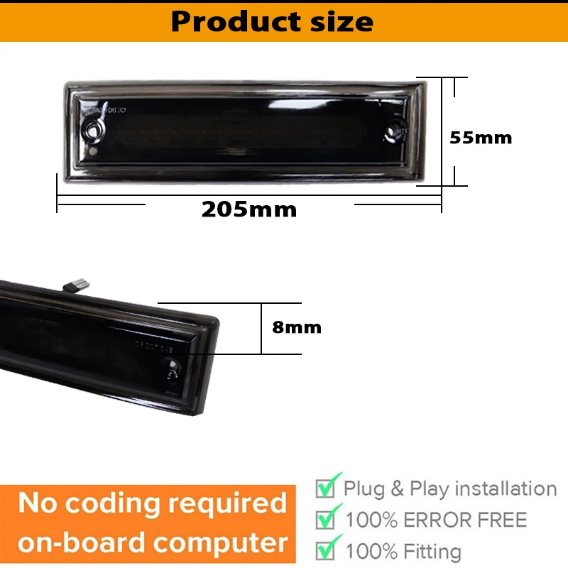 2xFor Chevrolet Suburban C10 C20 C30 LED Front Bumper Side Marker Light Turn Signal Lamps GMC C1500 C2500 C3500 Jimmy OEM#915557