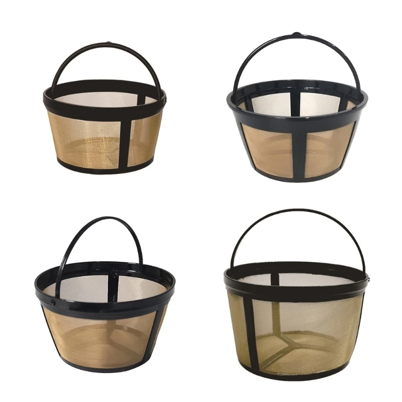 2025 New Permanent Golden Tone Coffee Filter Suitable for Most 4/6/8/12 Cup Maker