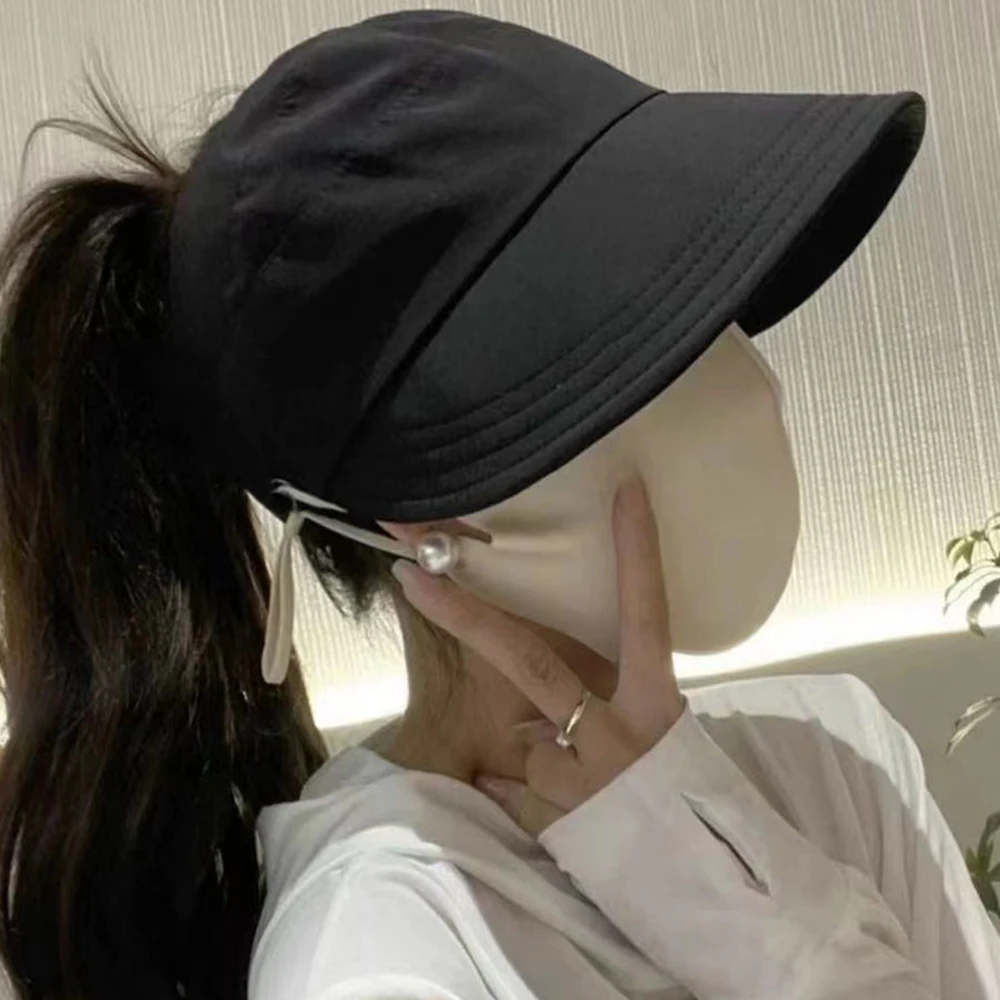 

Летняя шляпа с широкими полями для женщин, регулируемая пляжная Панама для отдыха на открытом воздухе, солнцезащитные козырьки для рыбалки, кепки для хвоста