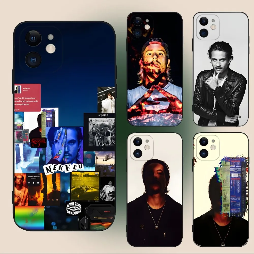 N-Nekfeu Ken Samaras Rapper Phone Case For iPhone 15,14,13,12,11,Plus,Pro Max,XS,X,XR,SE,Mini,8,7 Soft Silicone Black Cover