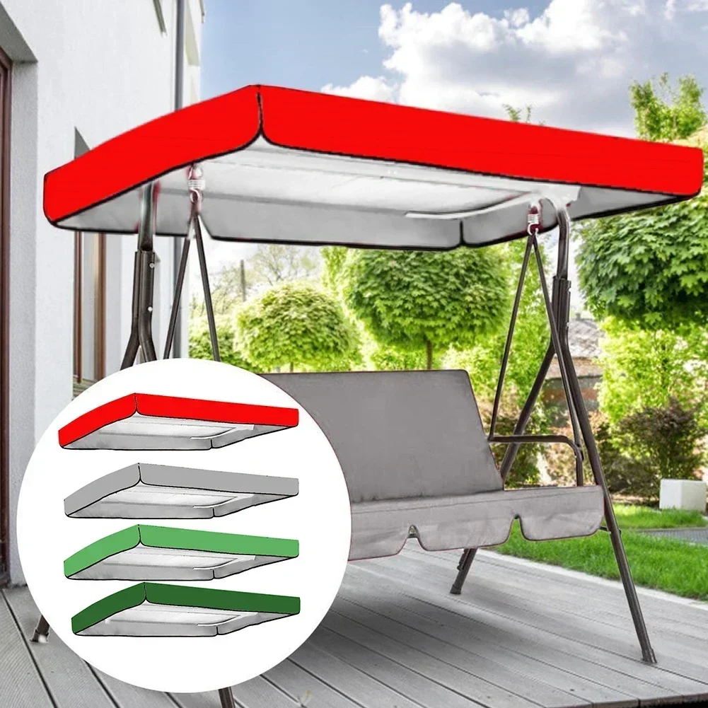 Swing Canopy Cover 190T Replacement Canopy For Swing For Seat 2 Or 3 Seater Garden Waterproof Swing Ceiling Sunshade Cover