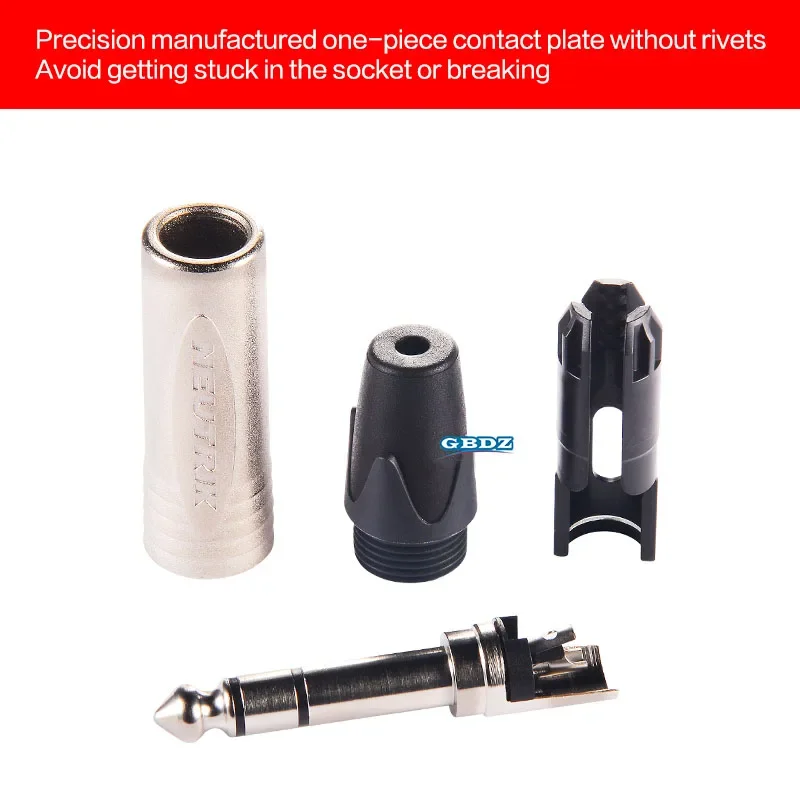 

Pure Copper 6.35mm Welded Plug 6.5 Mono Np3x Guitar Audio Microphone Connector Instrument Keyboard Guitar Straight Plug