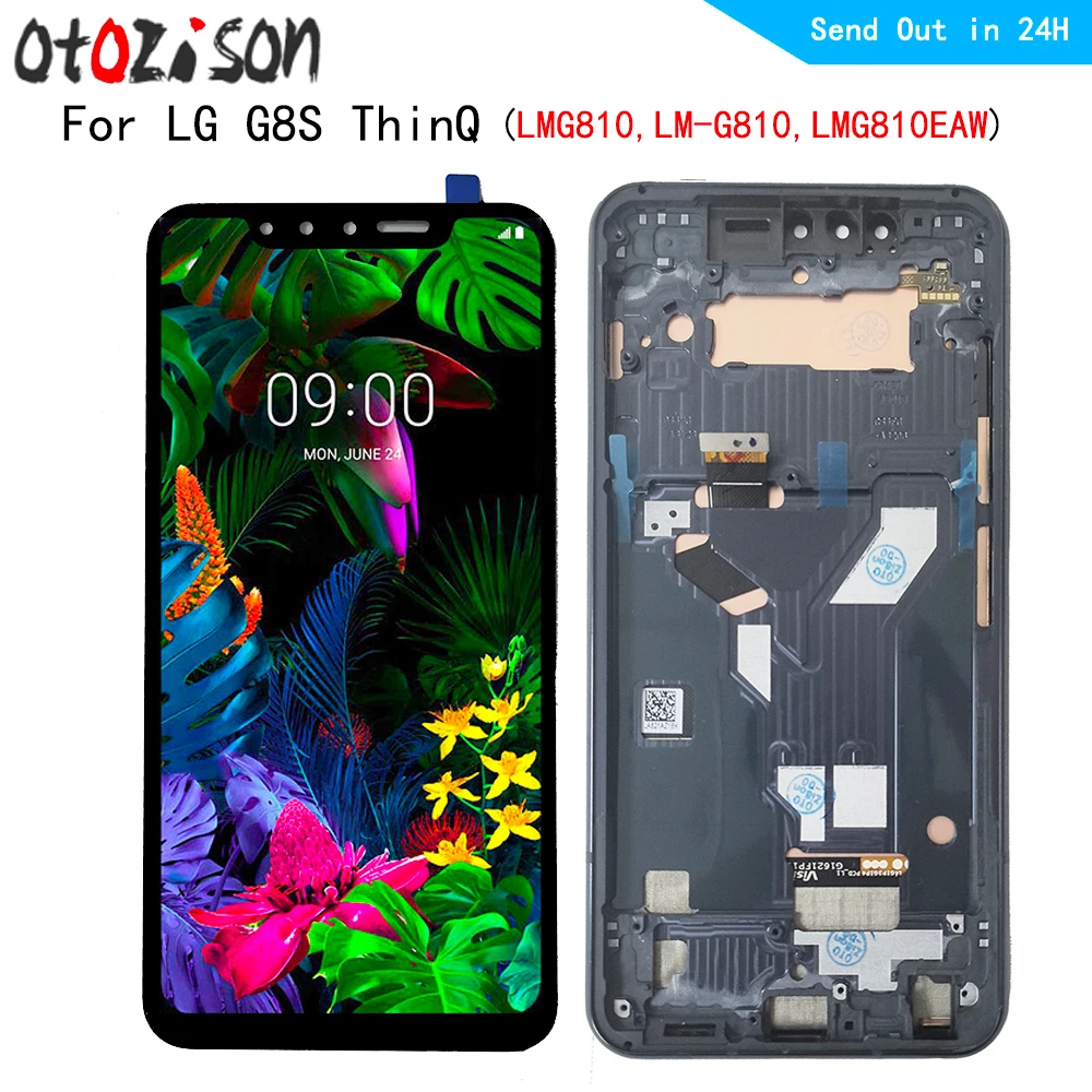 Pantalla OLED G8S para LG G8S ThinQ LMG810 LM-G810 LMG810EAW, pantalla LCD, digitalizador de Panel táctil con montaje de marco