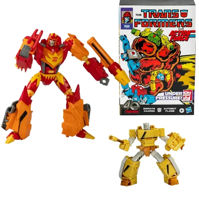 

In Stock Original Hasbro Transformers Toy Flame Emirate Xaaron 40th Anniversary Anime Figure Action Figures Model Hobby Gift