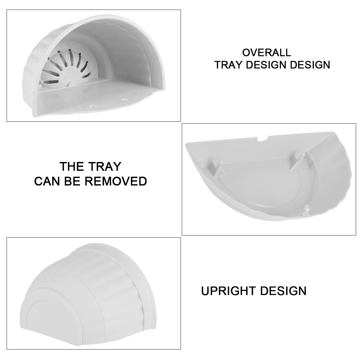 

Decorative Pot Wall Hanging Flower Half Round Planter The Fence White Plastic Basket