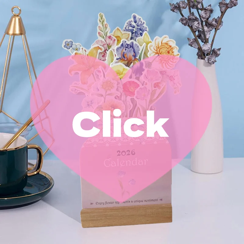 صديقة للبيئة ورقة زهرة سطح المكتب التقويم حامل خشبي التقويم لطيف رائعة الزخرفية زخرفة الخشب الطبيعي #1