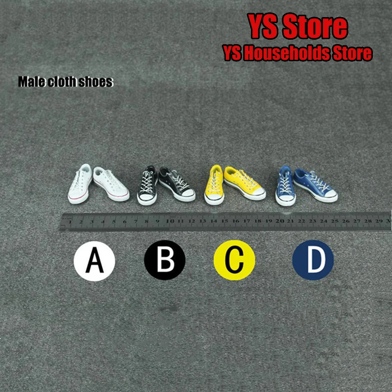 

ZYTOYS ZY1001 1/6 Male Soldier Lace-up Low-top Canvas Shoes Hand-made Sneakers for 12 inch Action Figures Doll Soldier Body