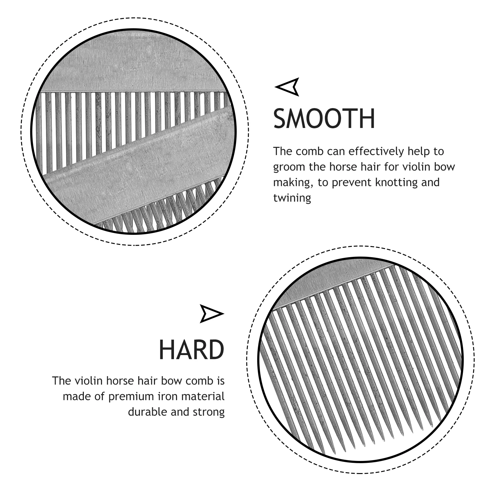 

2Pcs Violin Bow Hair Combing Tools Strong Metal Comb for Cleaning Horse Hair Perfect for DIY Bow Making and Luthier Use