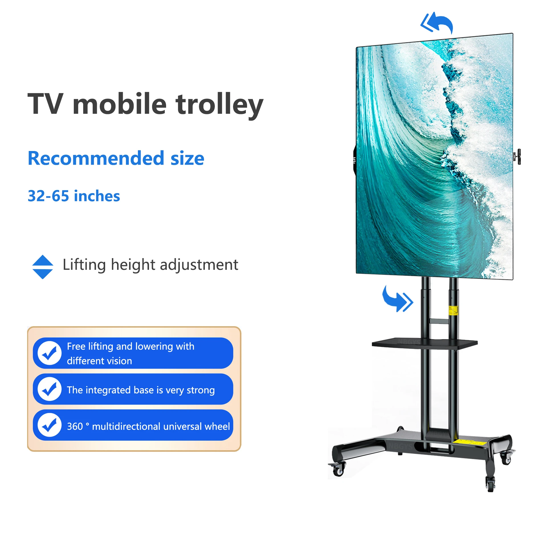 c Rotating Switch Bracket Mobile Cart Advertising Machine Floor Stand