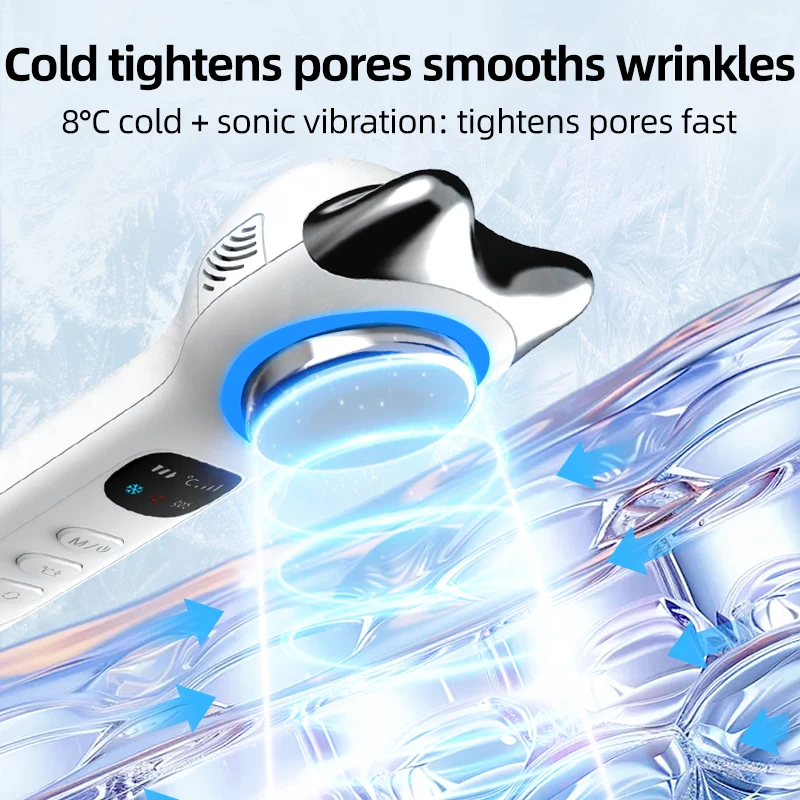 最新の冷温両用アイフェイススキン若返りしわ除去アイスハンマーホットコールドコンプレススキンケア美容機器