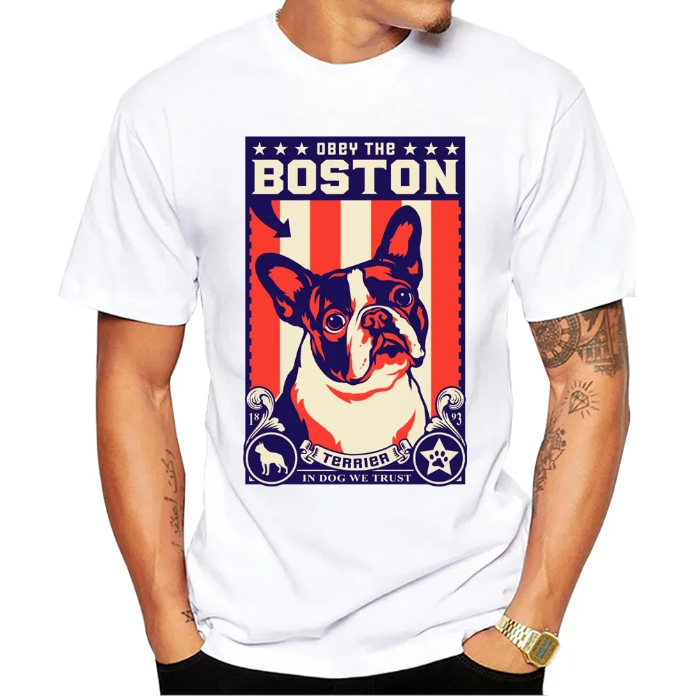 Harajuku rahat shirt kısa kollu tişörtleri serin Tee TEEHUB Vintage  Terrier Poster baskılı erkekler Shirt men clothing