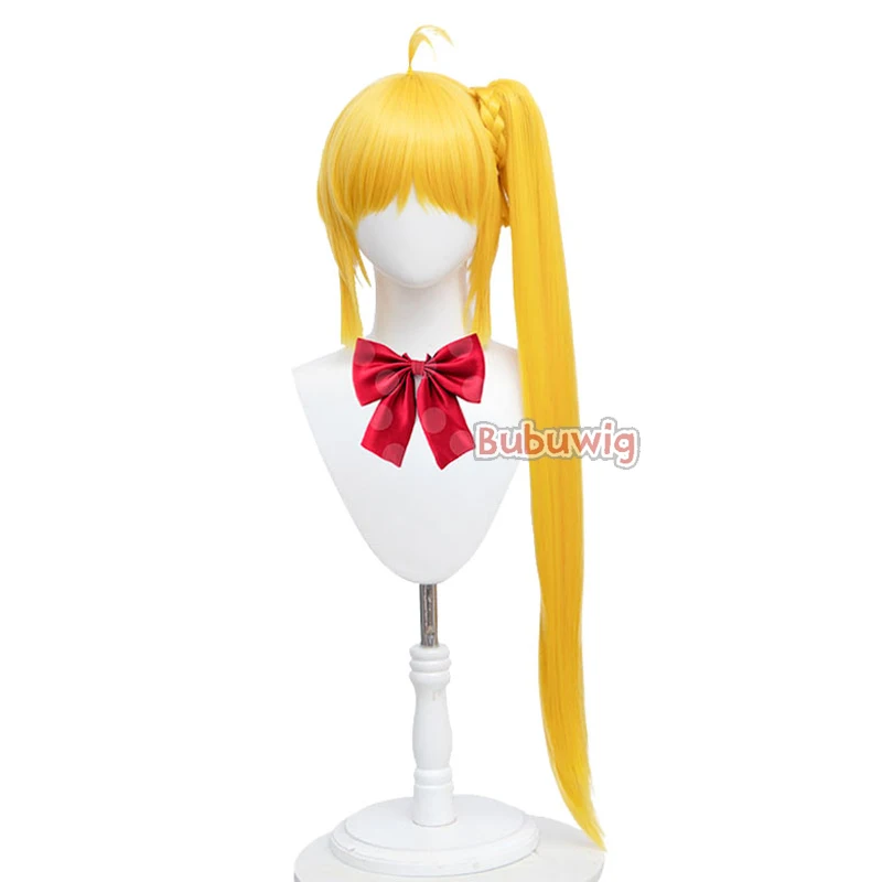 Bubuwig Synthetic Hair Nijika Ijichi Cosplay Wig Anime BOCCHI THE ROCK! Nijika Ijichi 80cm Yellow Ponytail Wigs Heat Resistant