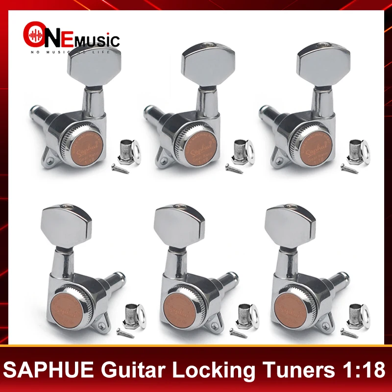 

Запирающиеся тюнеры SAPHUE для гитар 1:18 с шестигранной ручкой, замена для электрогитар, фолк-гитар и акустических гитар