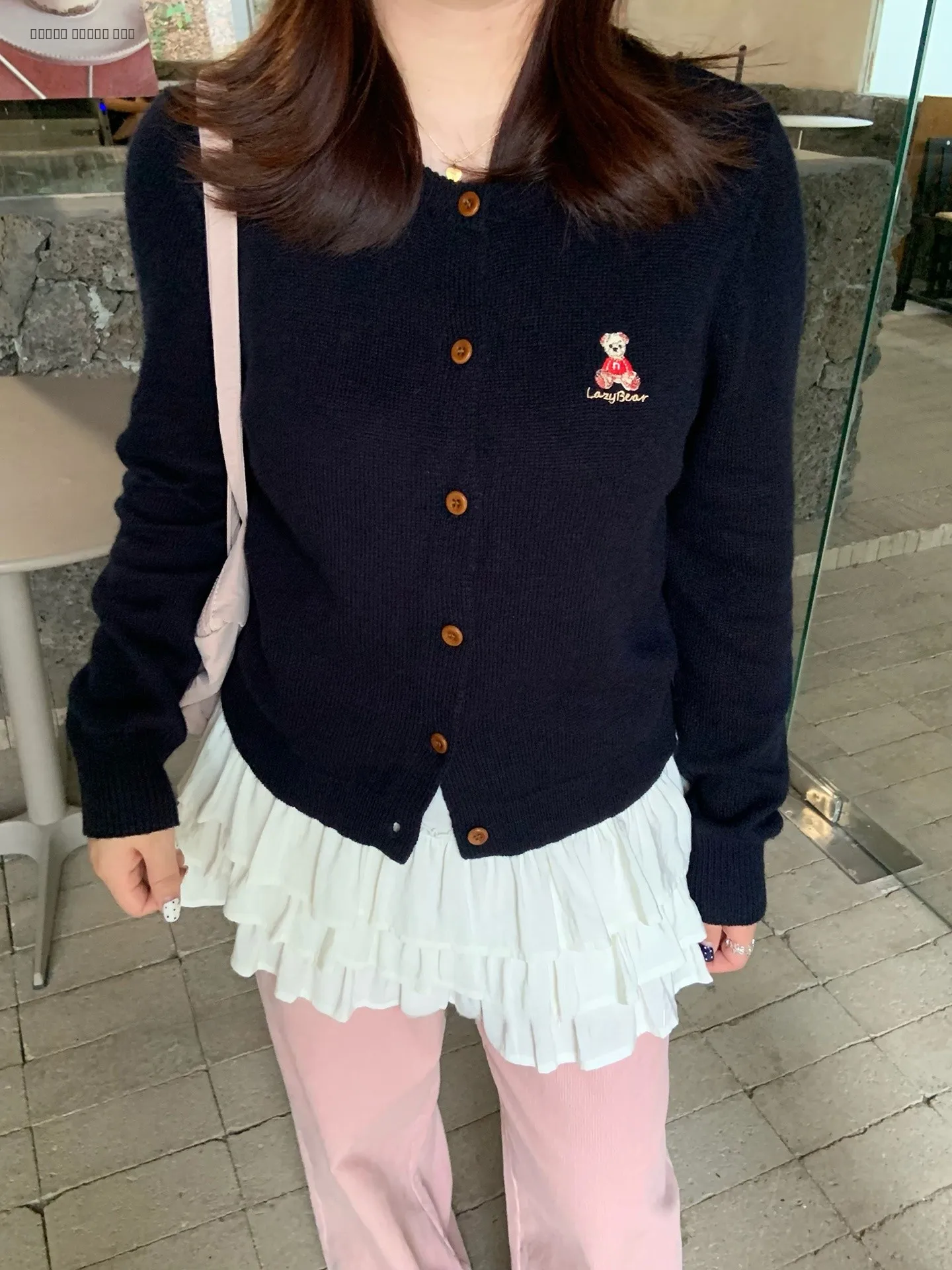 

Kmzy круглый Ne вязаный свитер женский толстовка с мультяшной вышивкой большого размера осенний теплый с подогревом цельный длинный све