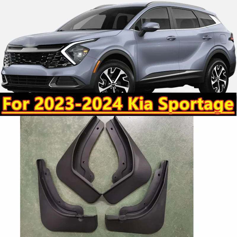 

For Kia Sportage NQ5 Mudguards 2022 2023 Car Accessories Protector Front Rear Mud Flap Scuff Plate Fender Guard Splash Styling