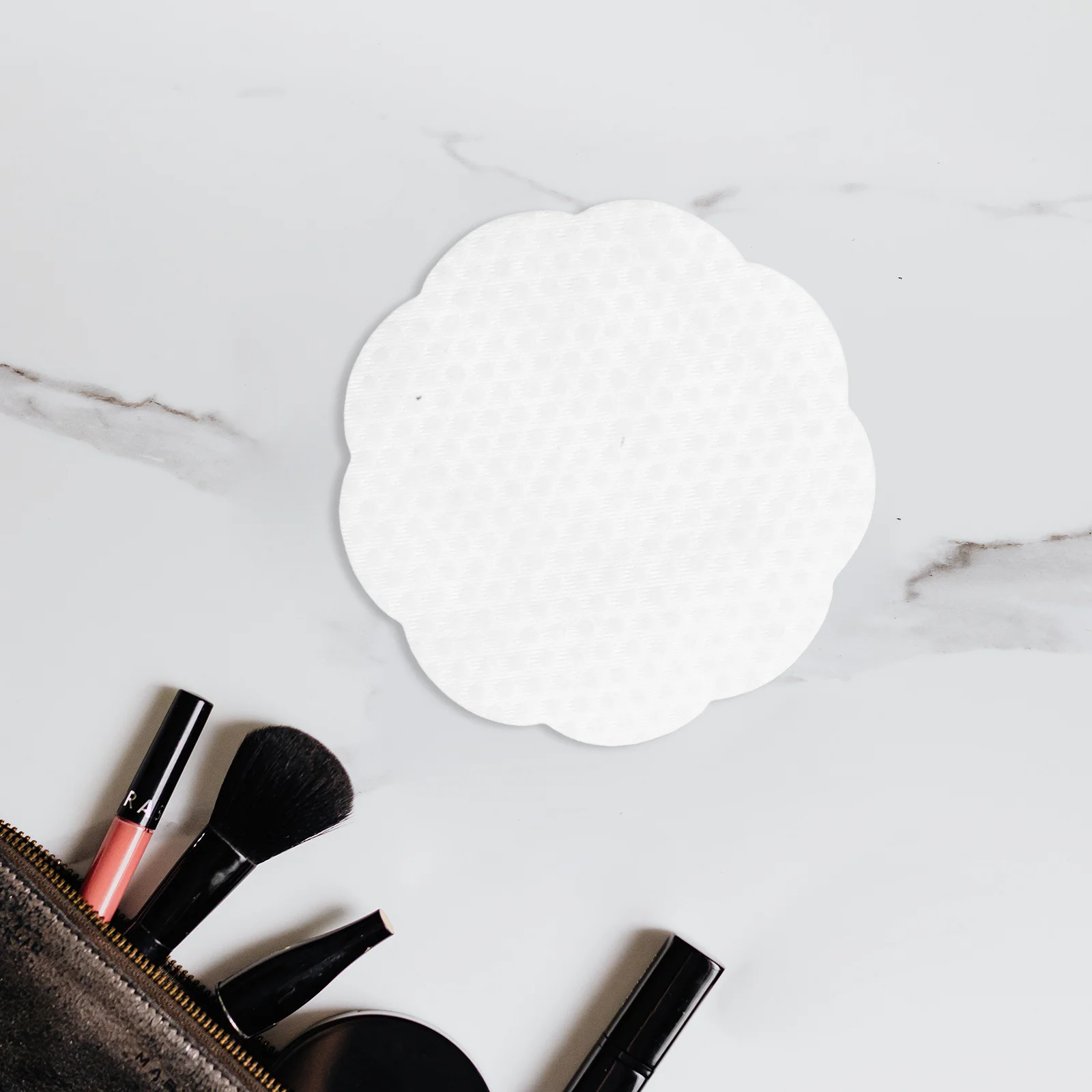 100 pezzi di cuscinetti in tessuto non tessuto design ispessito superficie con texture di perle salviette struccanti adatte ai viaggi pulizia del viso