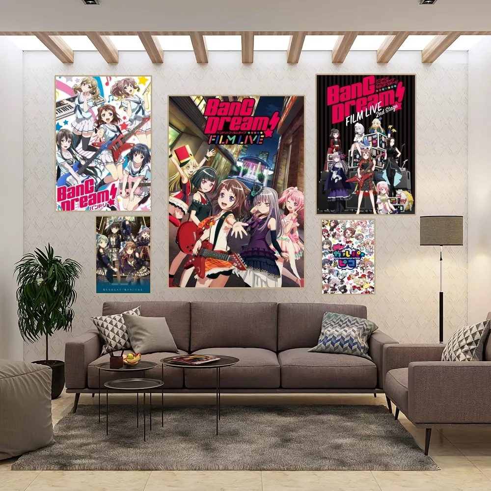 Bilibili BanG Dream! Anime Poster Home Room Decor Aesthetic Art Wall Painting Stickers