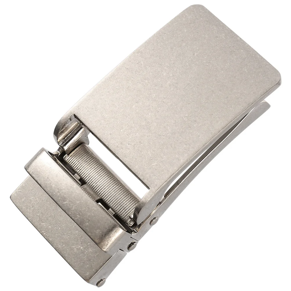 2 pezzi in lega per fibbie per cinture da uomo argento cricchetto cricchetto fibbia per cintura fibbia adatta cinture abbigliamento casual da lavoro