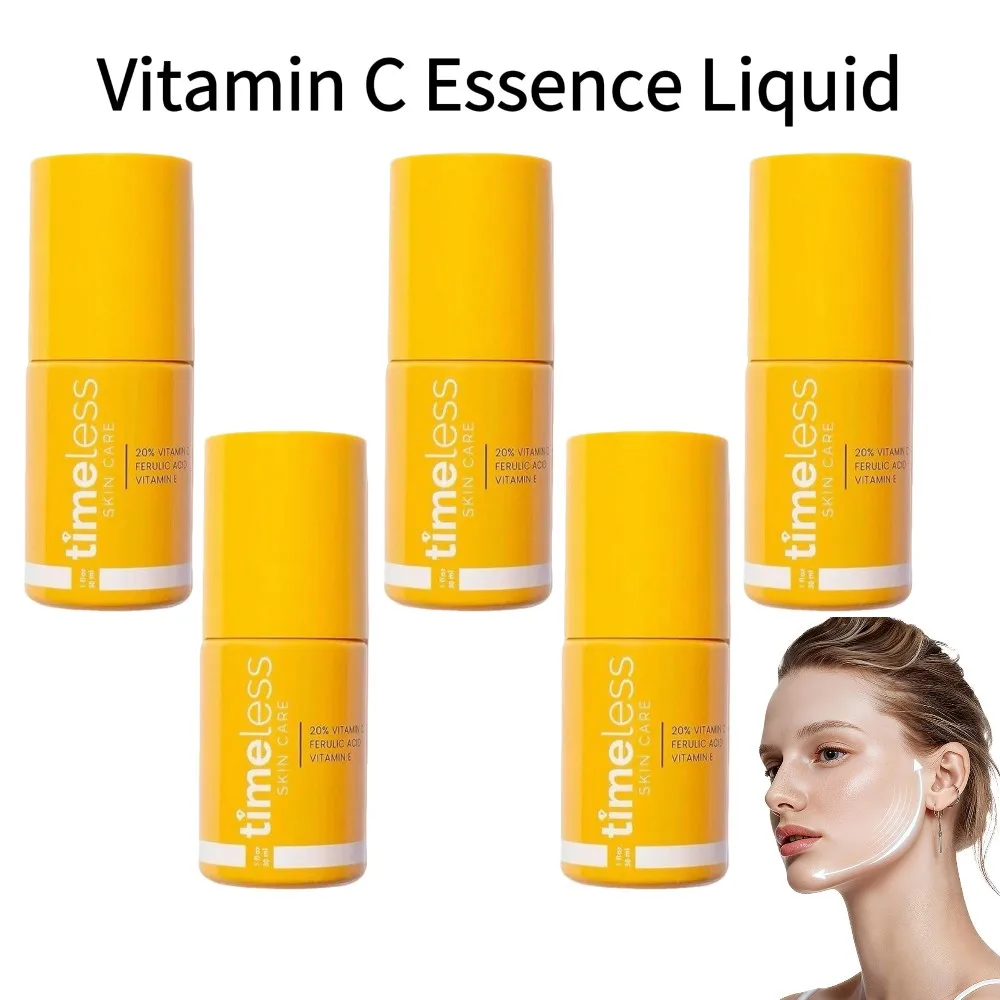 Vitamin C Face Serum 30ml Hydrating Firming Fade Fine Lines Essence Soothing Multi-Purpose with Ferulic Acid 1/3/5Pcs New 2026