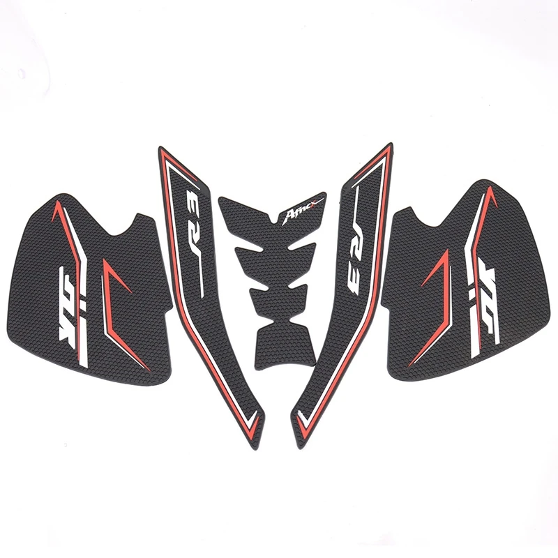 

AFNCX Motorcycle Tank Pad Protector Sticker Decal Gas Knee Grip Tank Traction Pad Side for Yamaha YZF R3 2019 2020,B