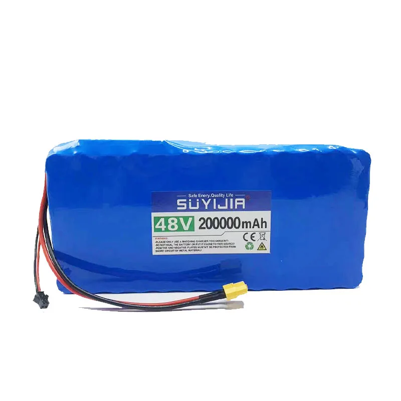 13S6P 48V 20Ah 2000W18650 Lithium-ion Battery Pack Suitable for Electric Bicycles +54.6V Charger with Optional Built-in BMS Plug