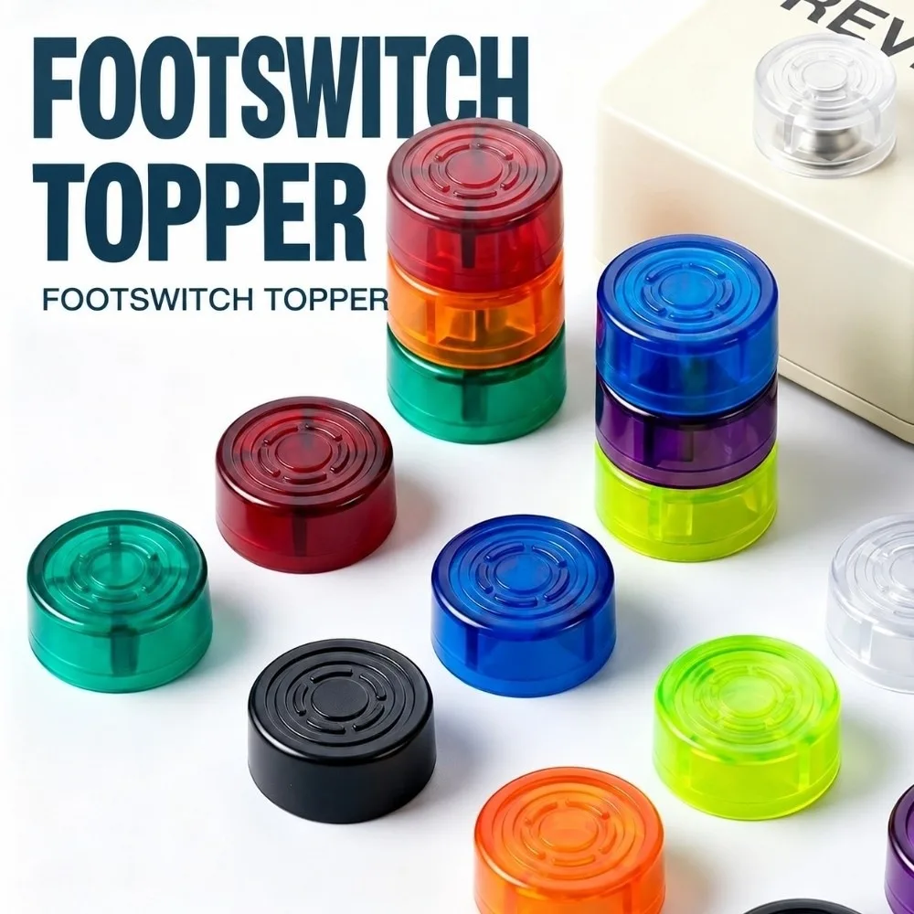 1Pc Plastic Guitar Effects Pedals Cap Multi Color Transparent Guitar Pedal Button Caps Guitar Effects Parts