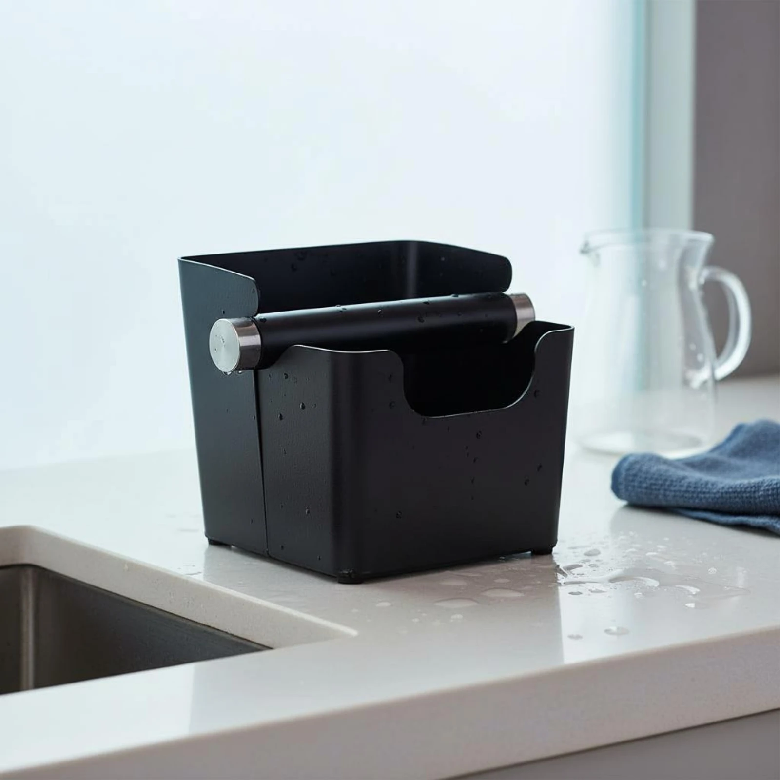 Coffee Knock Box Detachable Design Espresso Knock Box Espresso Dump Bin Non-Slip Base Coffee Grounds Dump Bin Large Capacity view 4